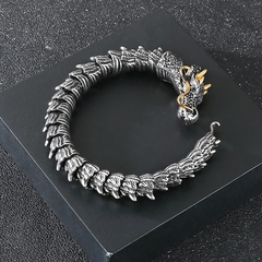 DRAGON CUFF STEEL BRACELET
