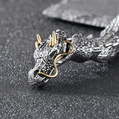 DRAGON CUFF STEEL BRACELET